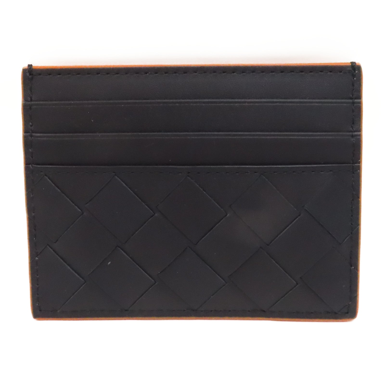 BOTTEGA VENETA 織紋皮革Card Case卡片套深藍色