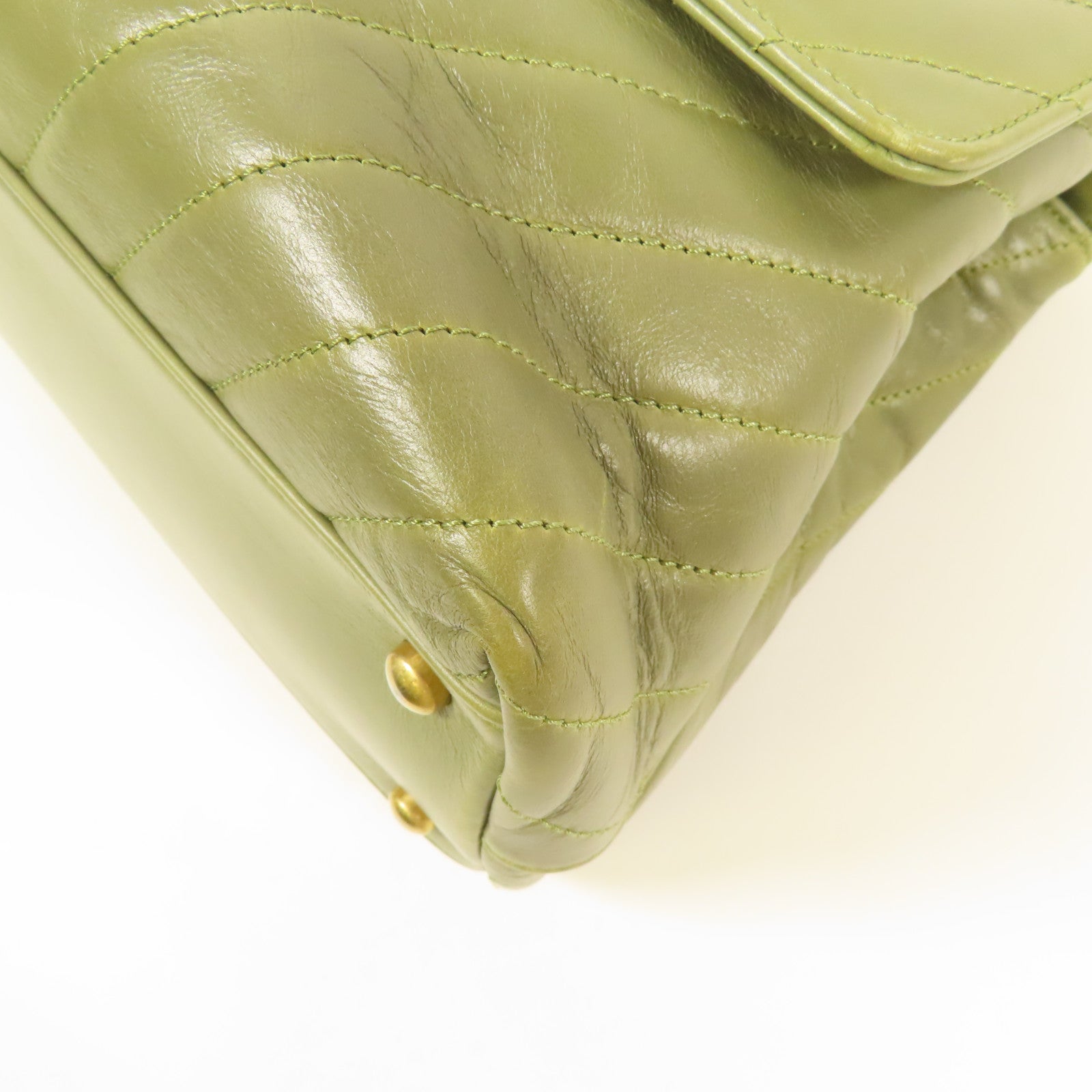 CHANEL 牛皮皮革/蜥蝪皮革Coco Handle Large金扣鏈帶手挽肩背兩用袋