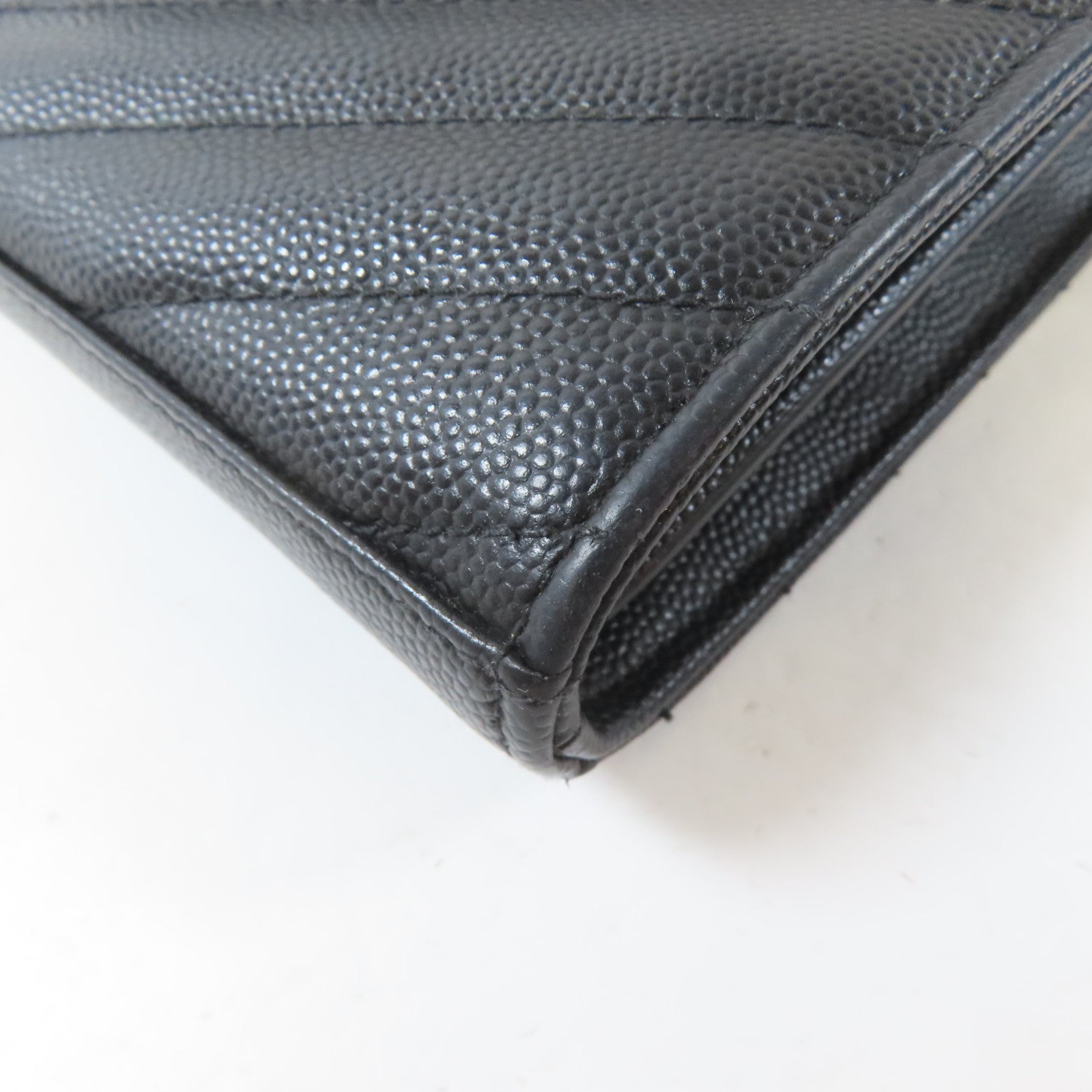 SAINT LAURENT 牛皮皮革Chain Shoulder Bag金扣鏈帶肩背袋黑色