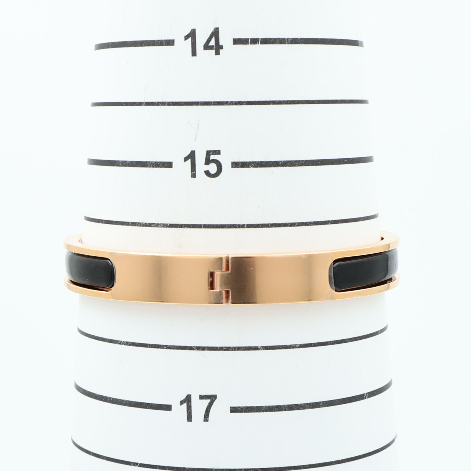 HERMES 琺瑯/金屬Mini Clic Chaîne d'Ancre金扣手鐲Noir
