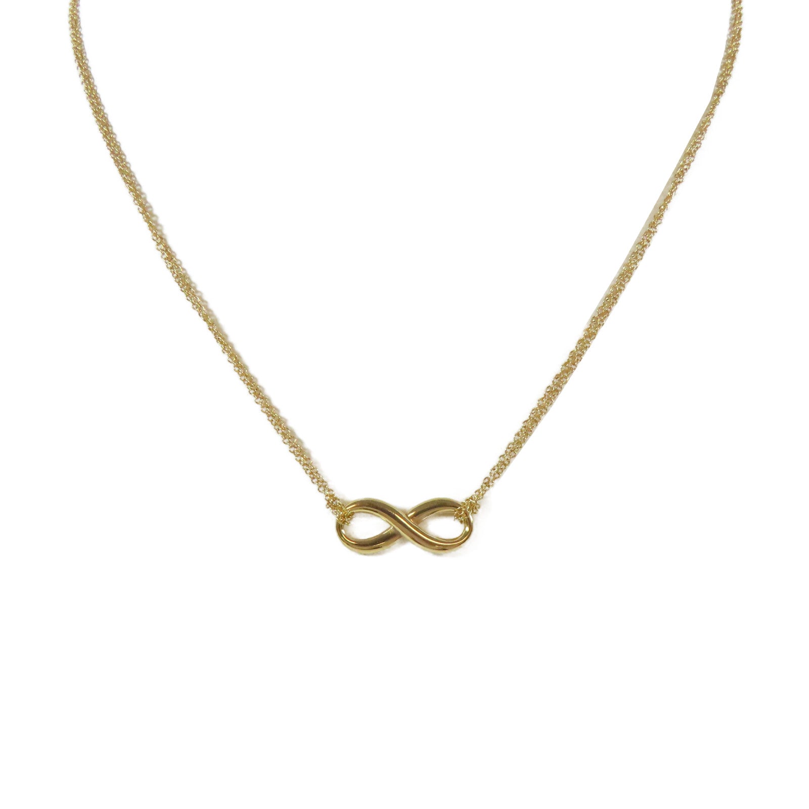 TIFFANY＆CO 18K黃金Infinity Cross項鍊 金色