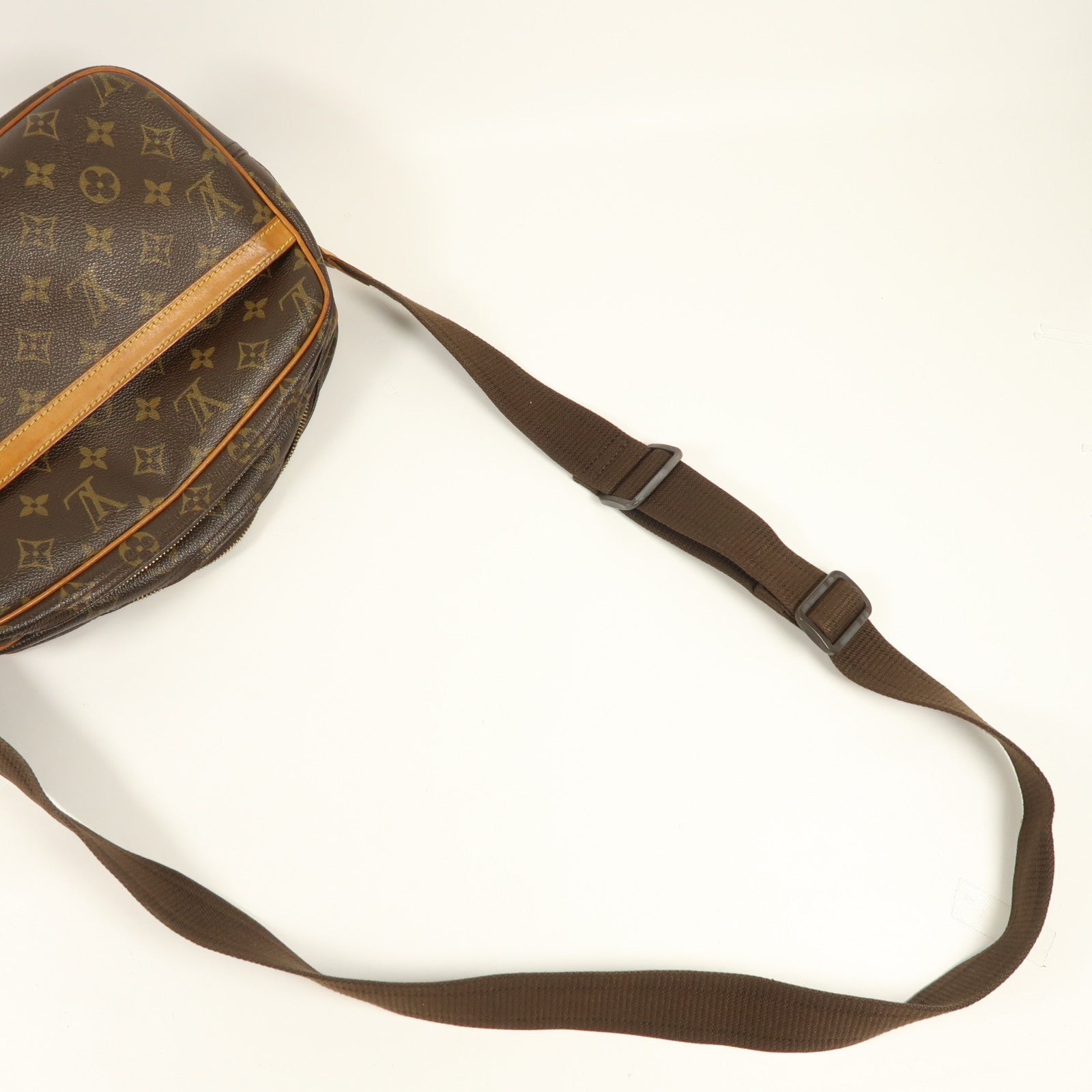LOUIS VUITTON Monogram Reporter PM金扣肩背袋