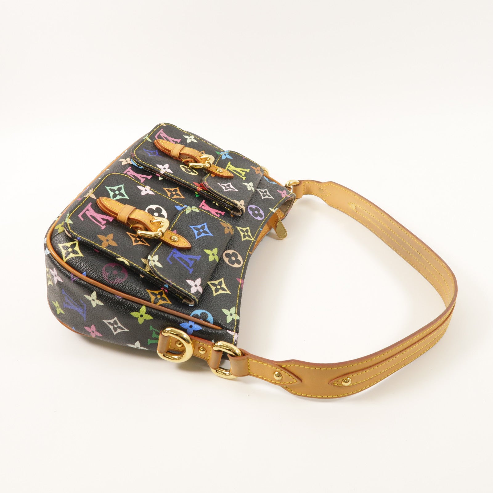 LOUIS VUITTON Monogram Multicolore Lodge PM金扣肩背袋