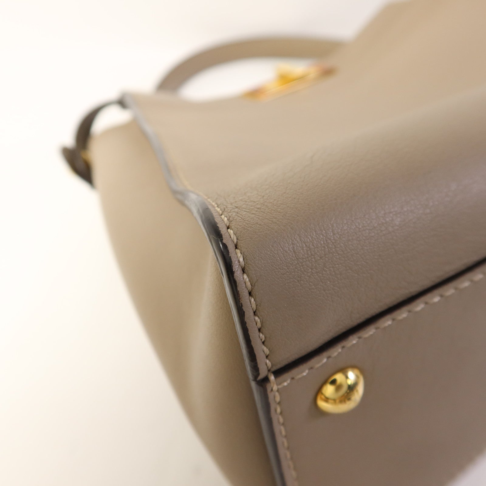 FENDI 牛皮皮革Peekaboo金扣手挽肩背兩用袋