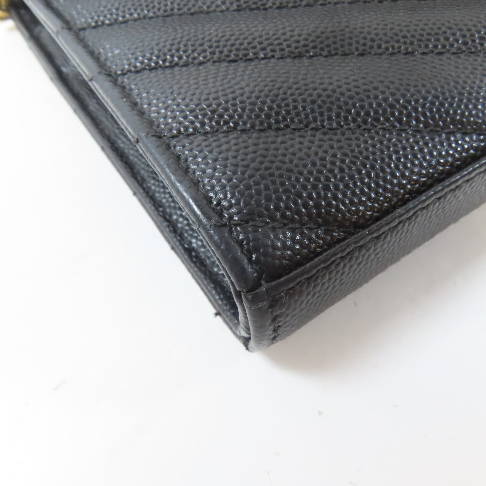 SAINT LAURENT 牛皮皮革Chain Shoulder Bag金扣鏈帶肩背袋黑色