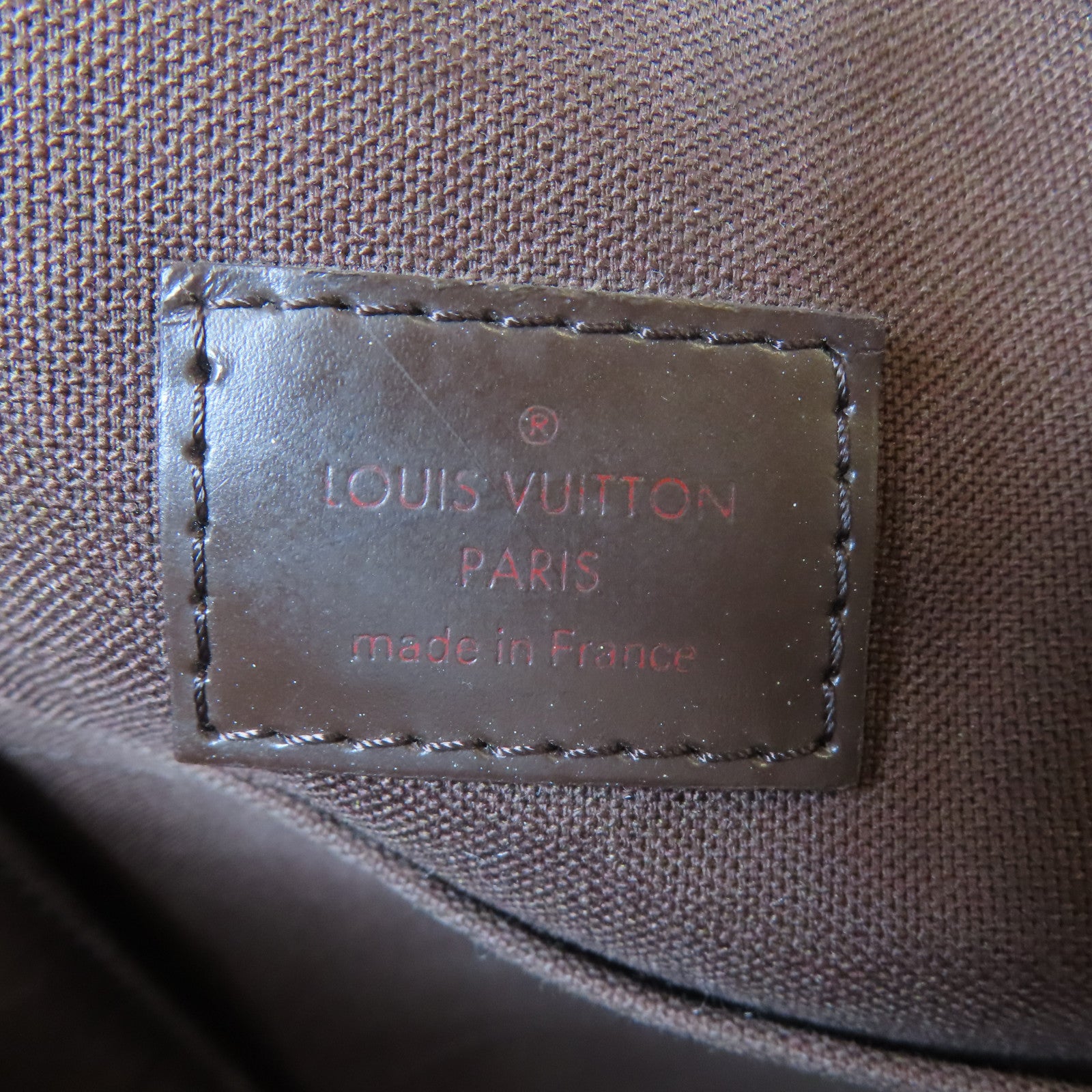 LOUIS VUITTON Damier Ebene Brooklyn MM金扣肩背袋啡色