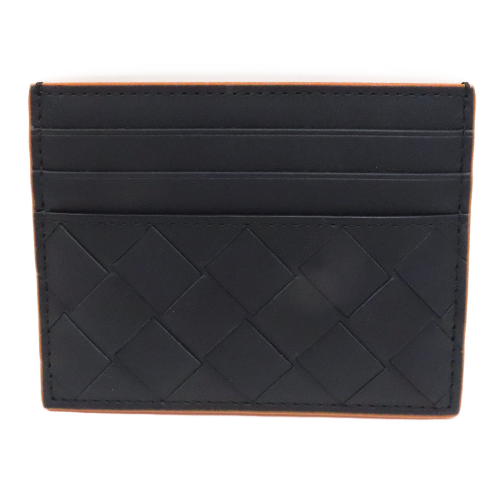 BOTTEGA VENETA 織紋皮革Card Case卡片套深藍色