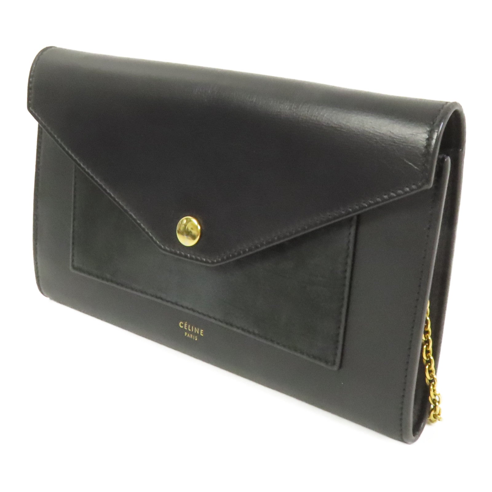CELINE 牛皮皮革 Wallet On Chain鏈帶肩背袋