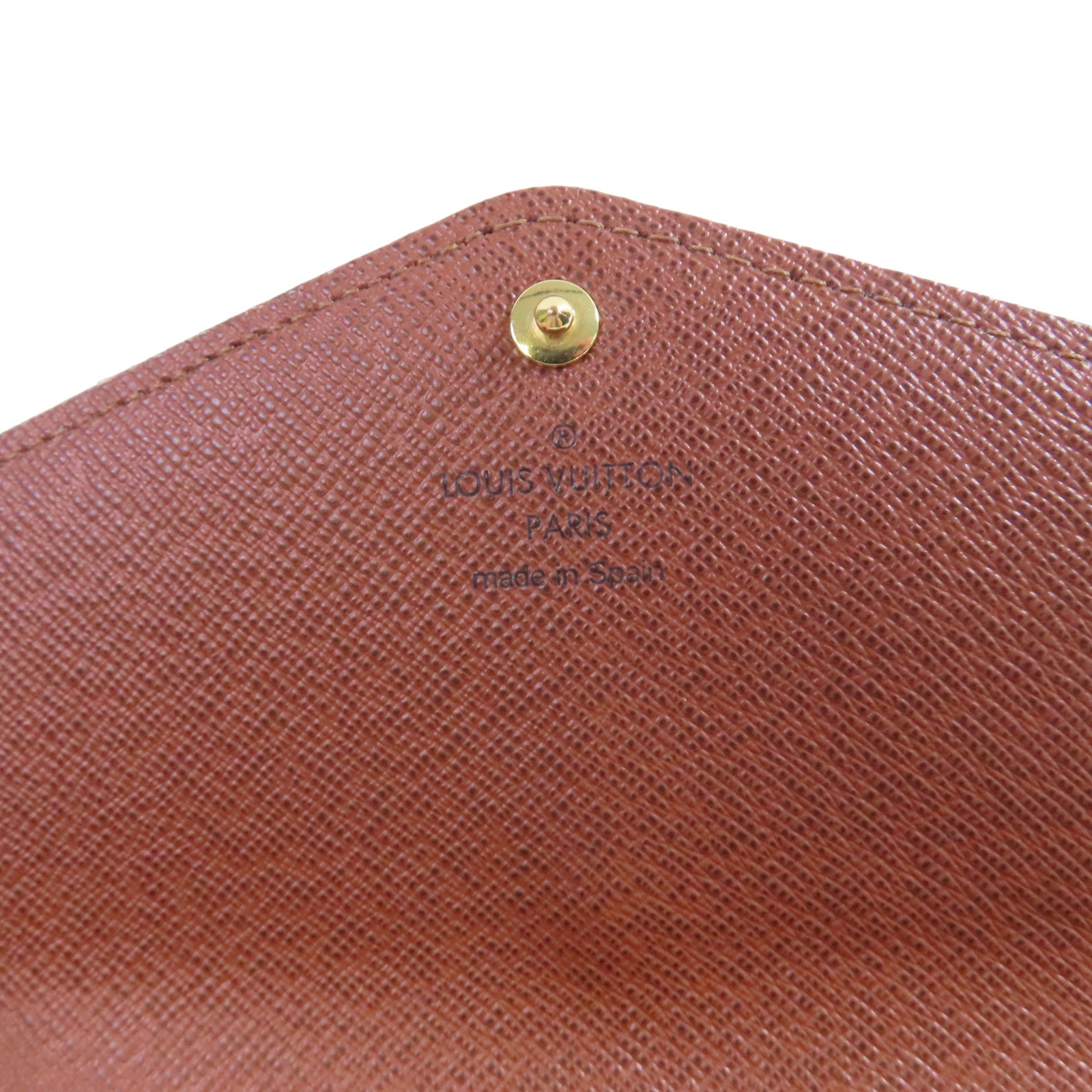 LOUIS VUITTON Monogram Sarah Long Wallet金扣長錢包啡色
