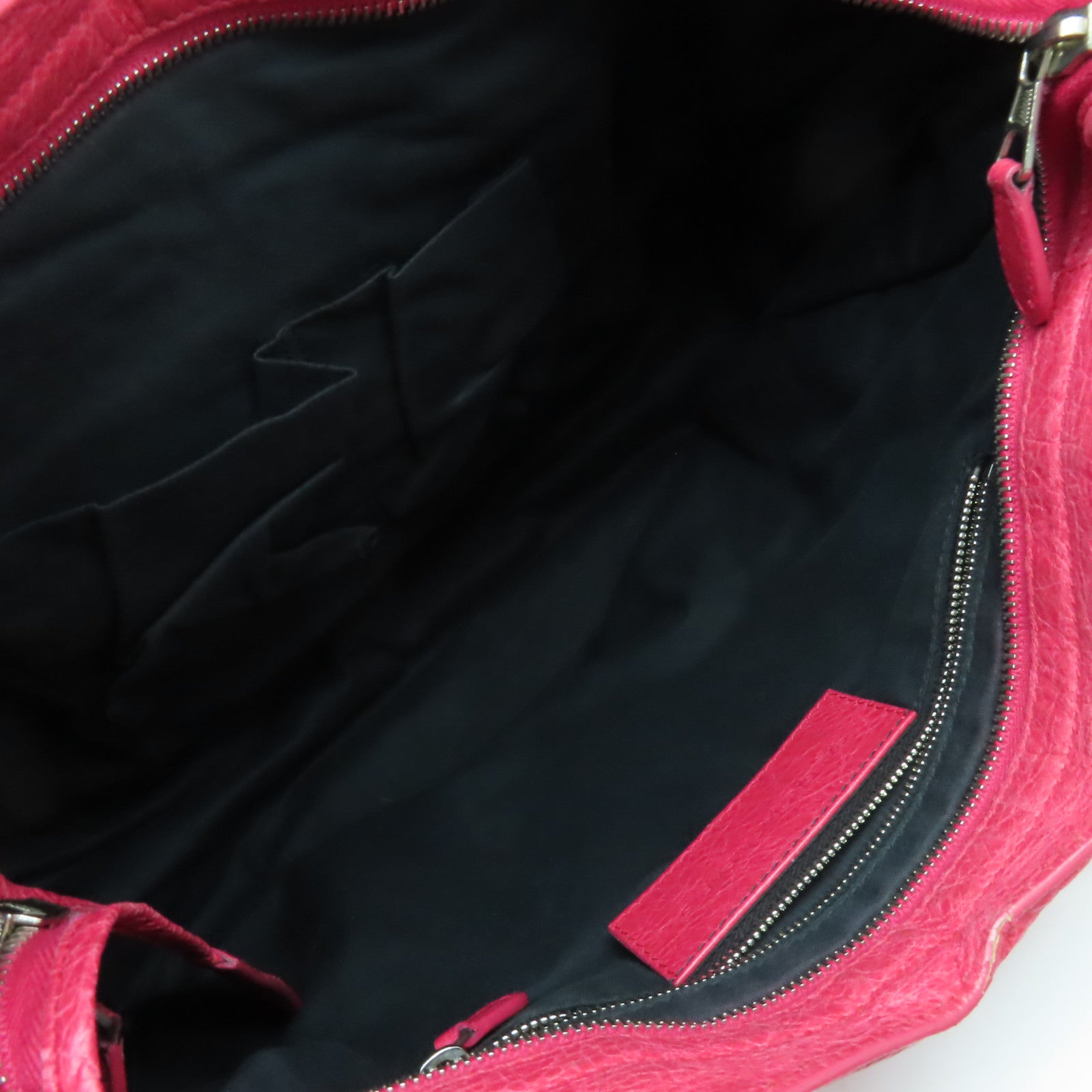 BALENCIAGA 【激減優惠】羊皮皮革Giant City銀扣手挽肩背兩用袋紅色