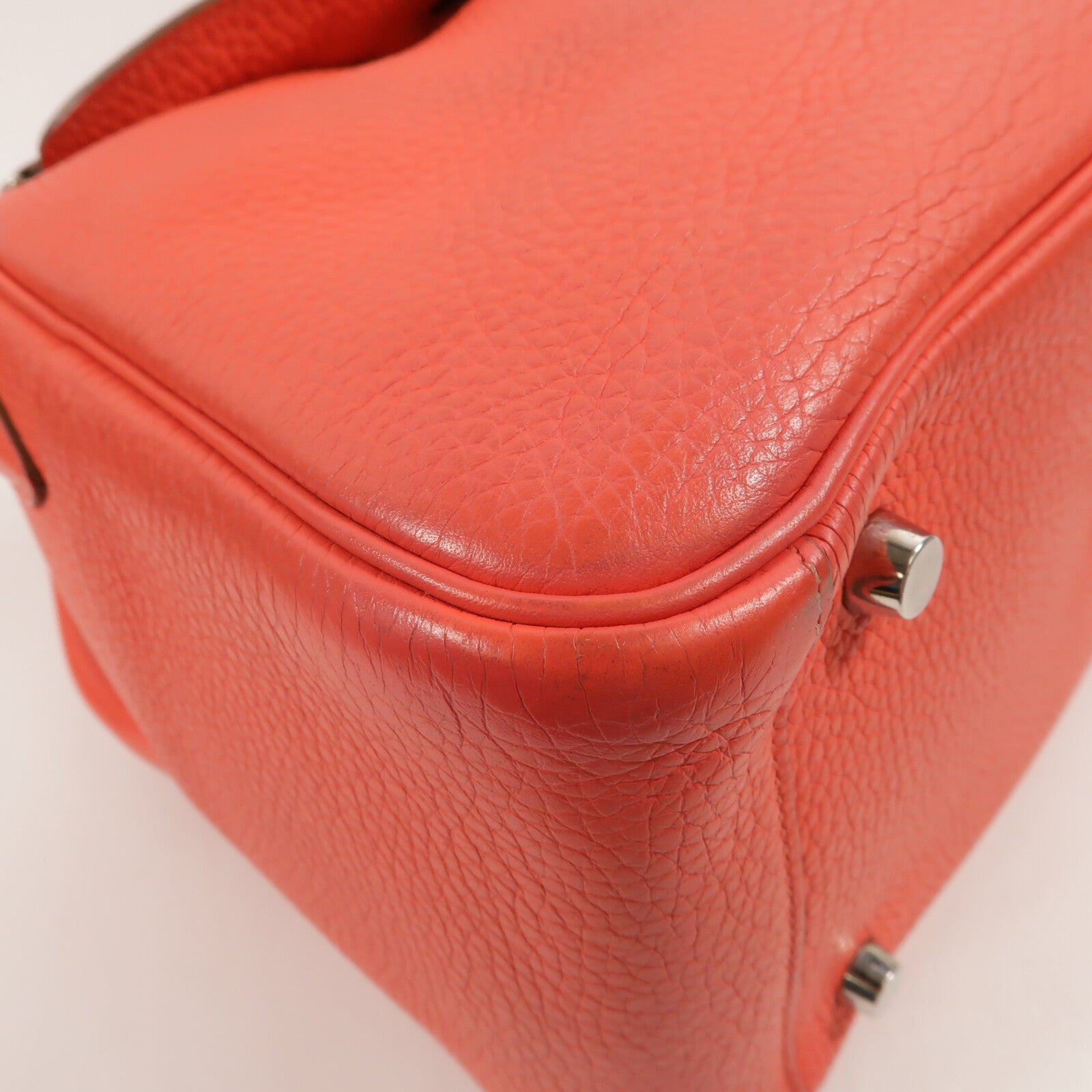 HERMES Clemence皮革Lindy26手挽肩背兩用袋Rose Jaipur