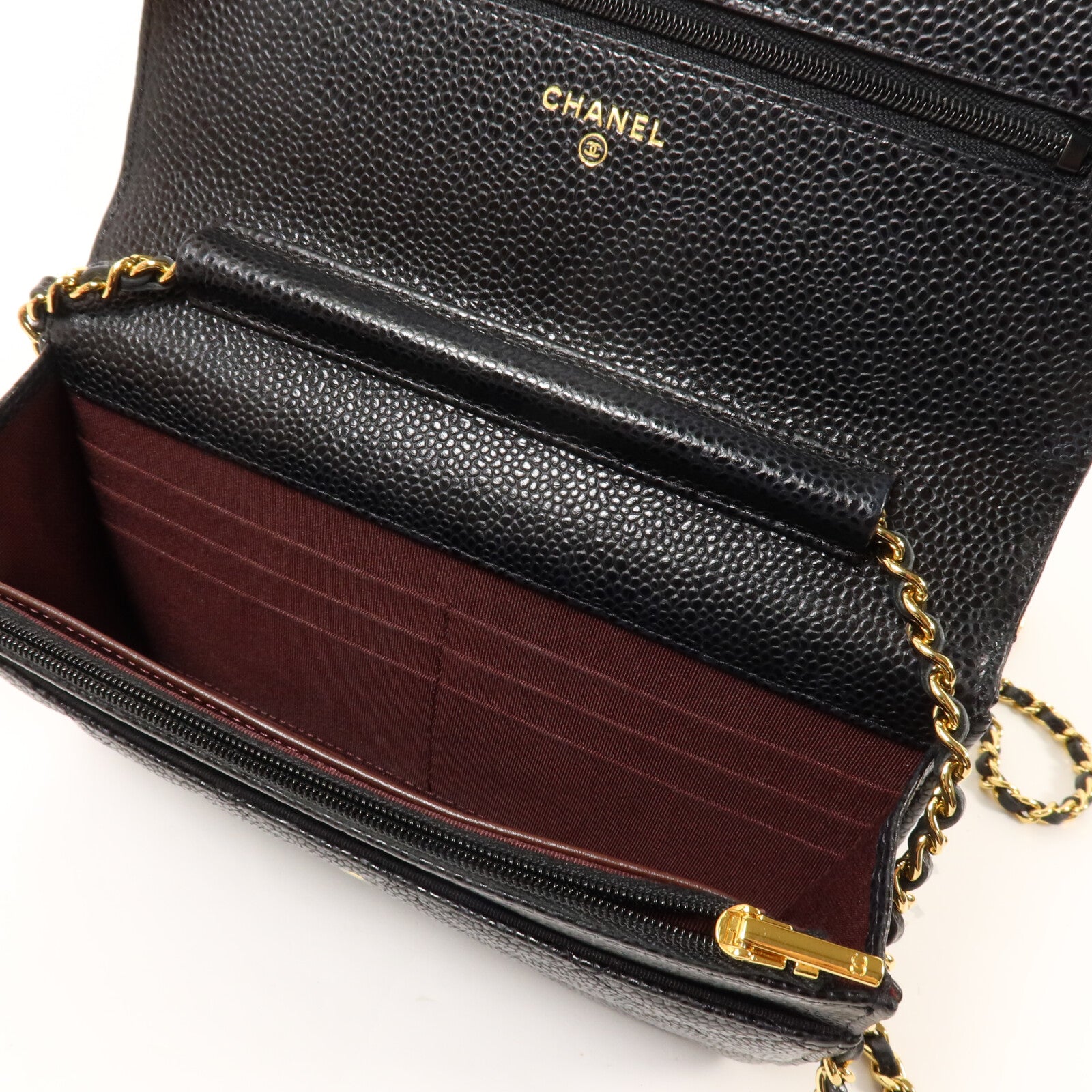 CHANEL 牛皮皮革WOC Wallet On Chain鏈帶肩背袋