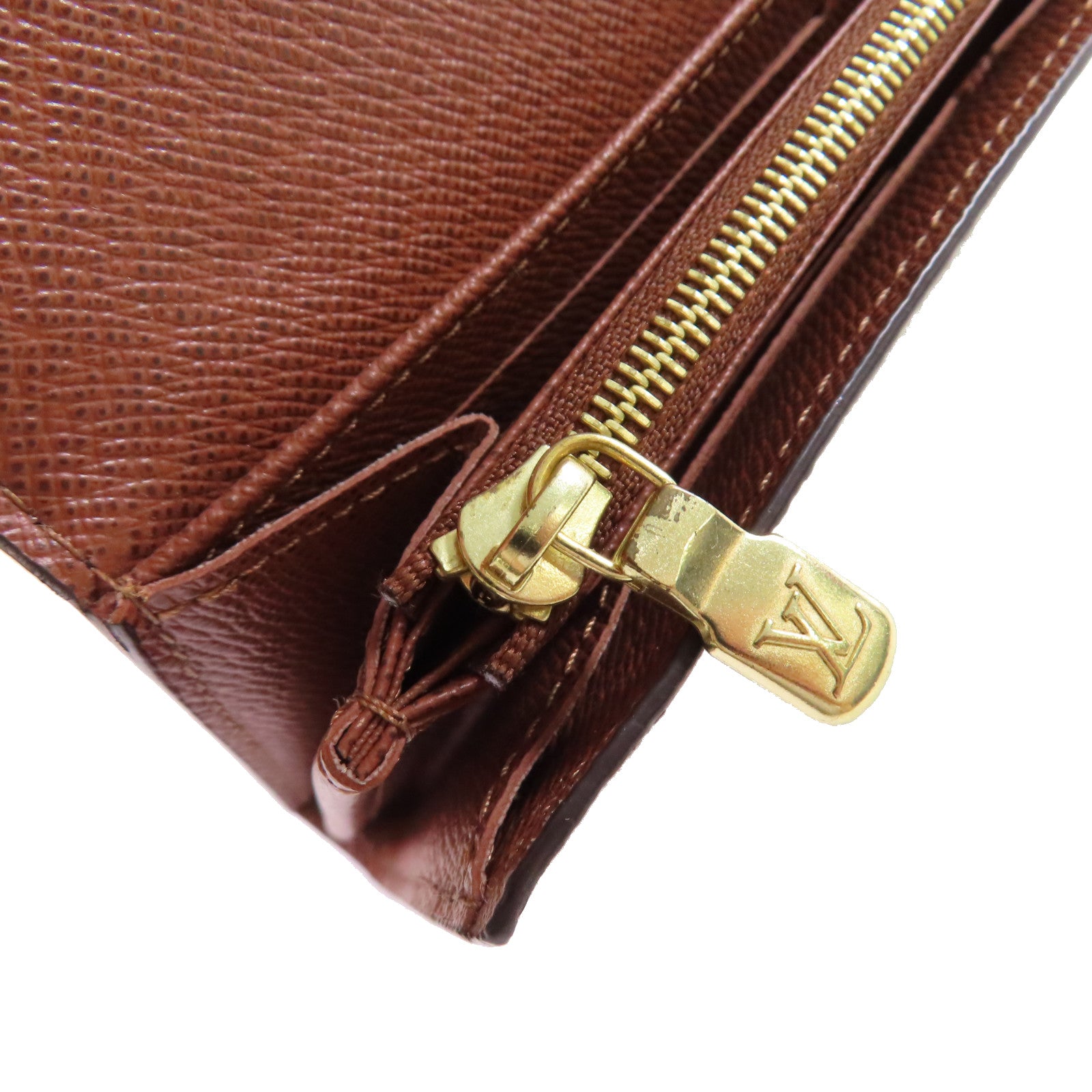 LOUIS VUITTON Monogram Sarah Long Wallet金扣長錢包啡色