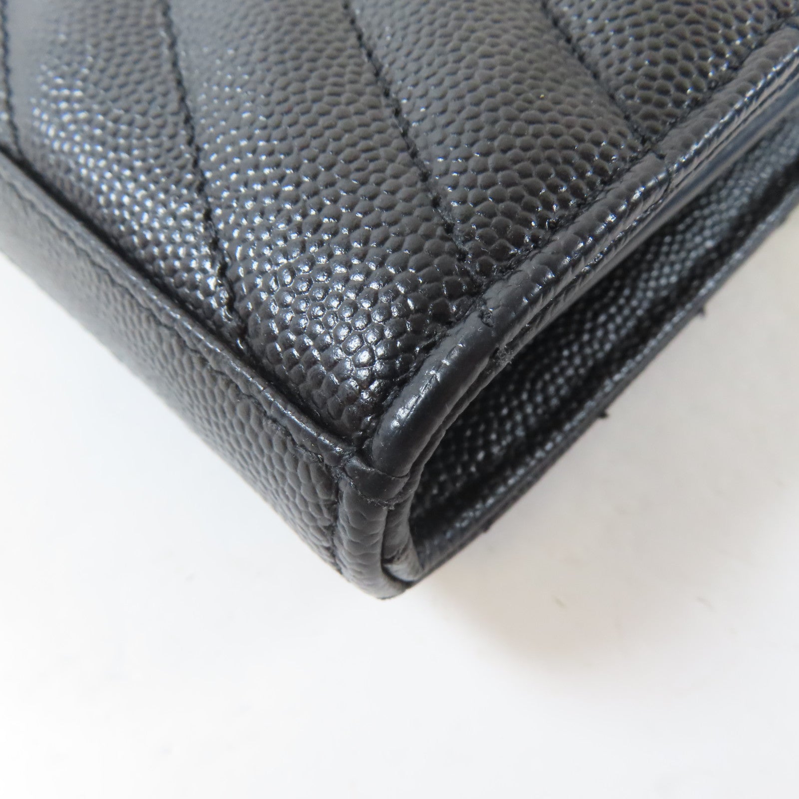 SAINT LAURENT 牛皮皮革Chain Shoulder Bag金扣鏈帶肩背袋黑色