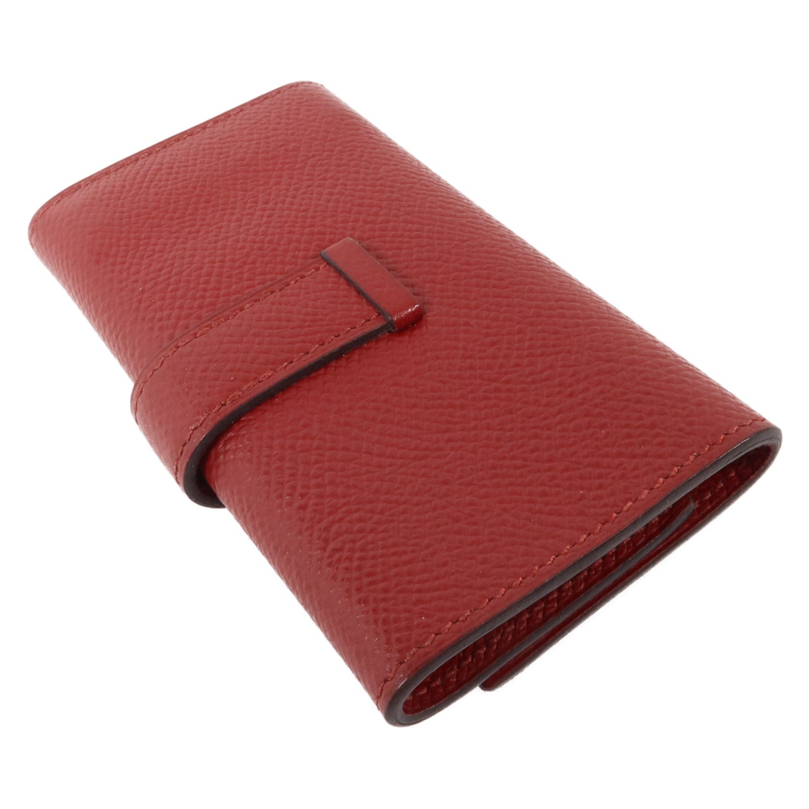 HERMES Epsom皮革Bearn Key Case鎖匙包Rouge H