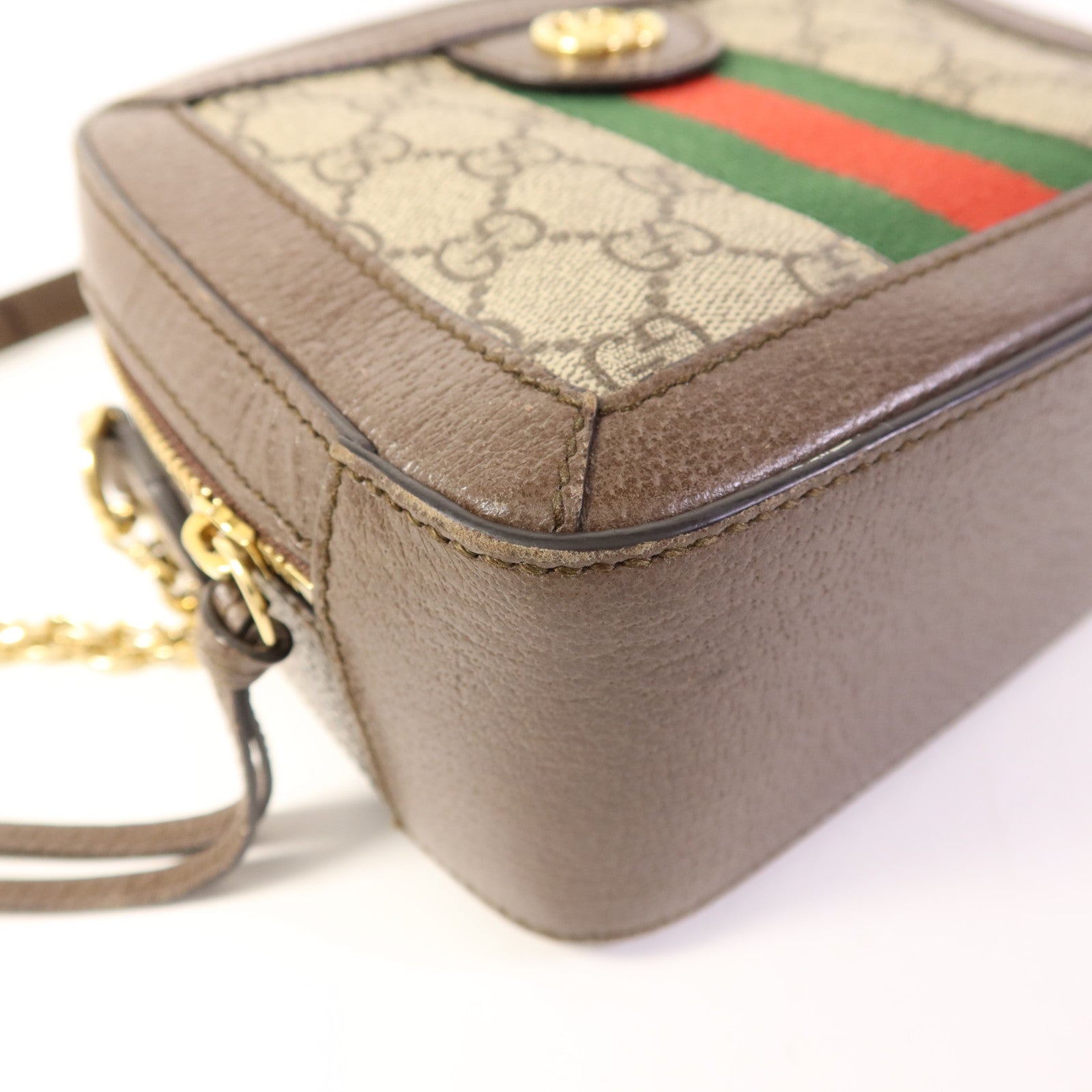 GUCCI 塗層帆布Ophidia GG Mini金扣手挽肩背兩用袋