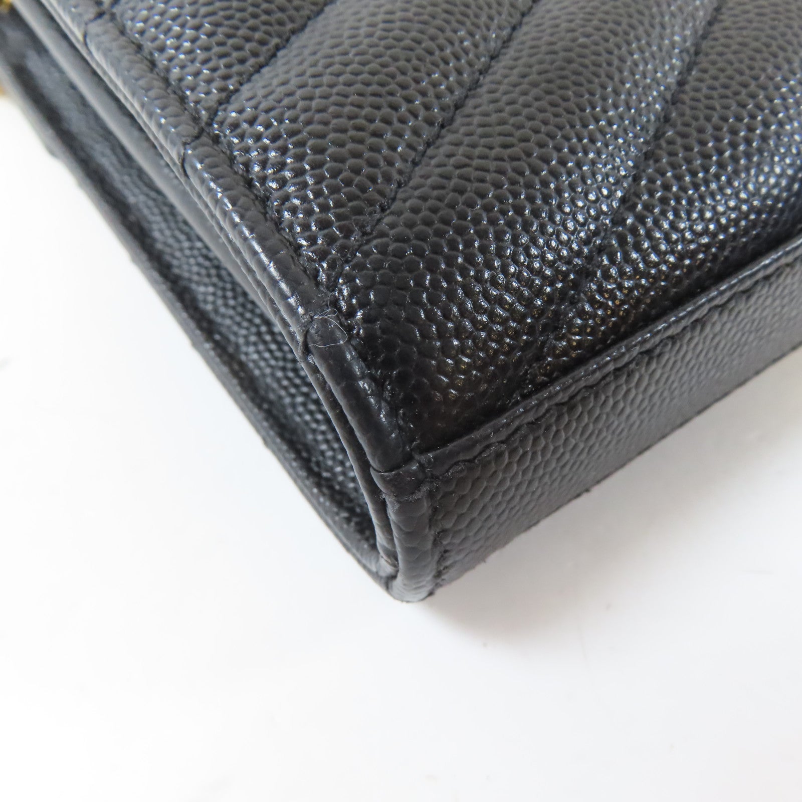 SAINT LAURENT 牛皮皮革Chain Shoulder Bag金扣鏈帶肩背袋黑色