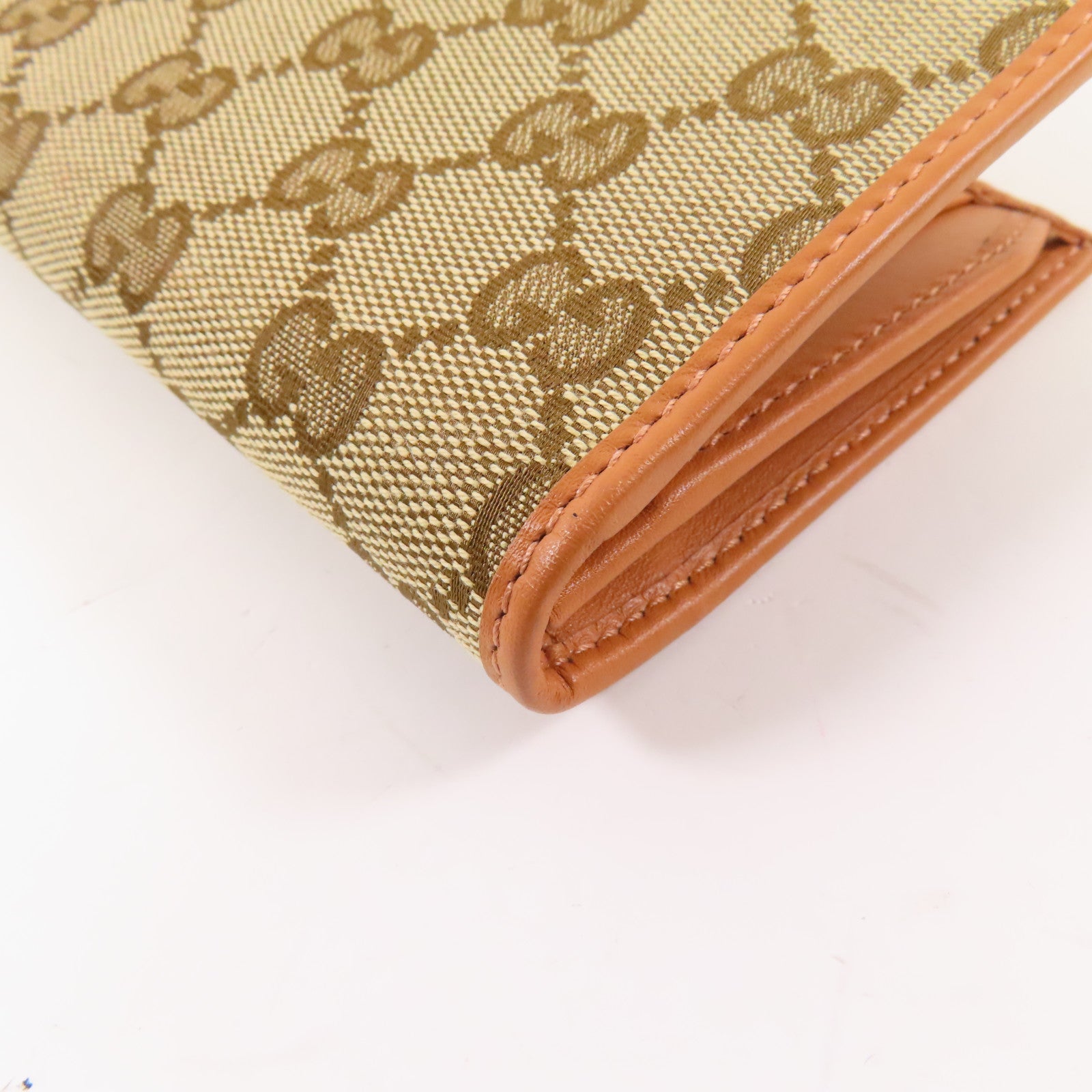 GUCCI 帆布Long Bifold Wallet金扣長錢包