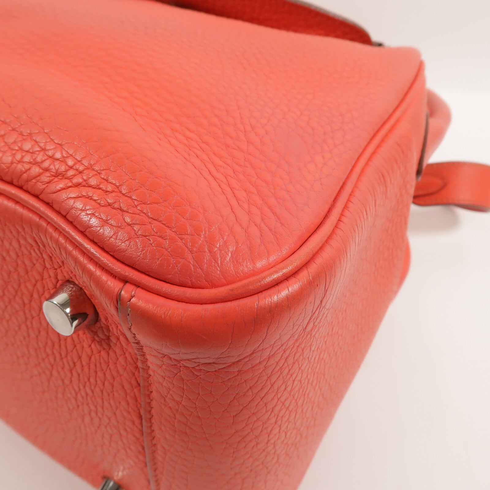 HERMES Clemence皮革Lindy26手挽肩背兩用袋Rose Jaipur