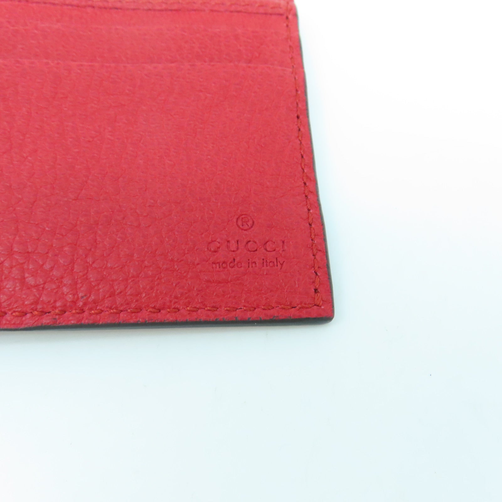GUCCI 【激減優惠】牛皮皮革Wallet錢包紅色