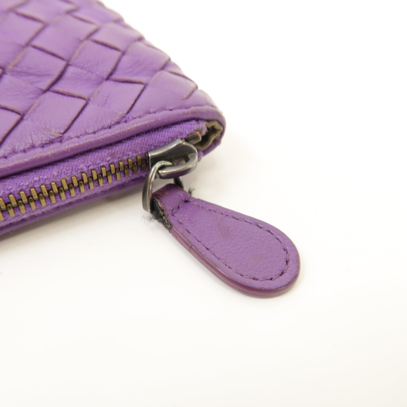 BOTTEGA VENETA 織紋皮革Clutch Bag金扣手拿包紫色