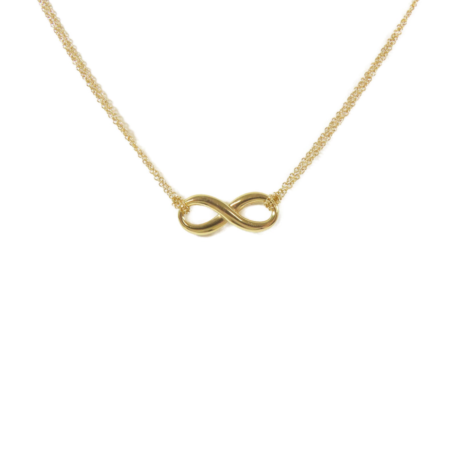 TIFFANY＆CO 18K黃金Infinity Cross項鍊 金色