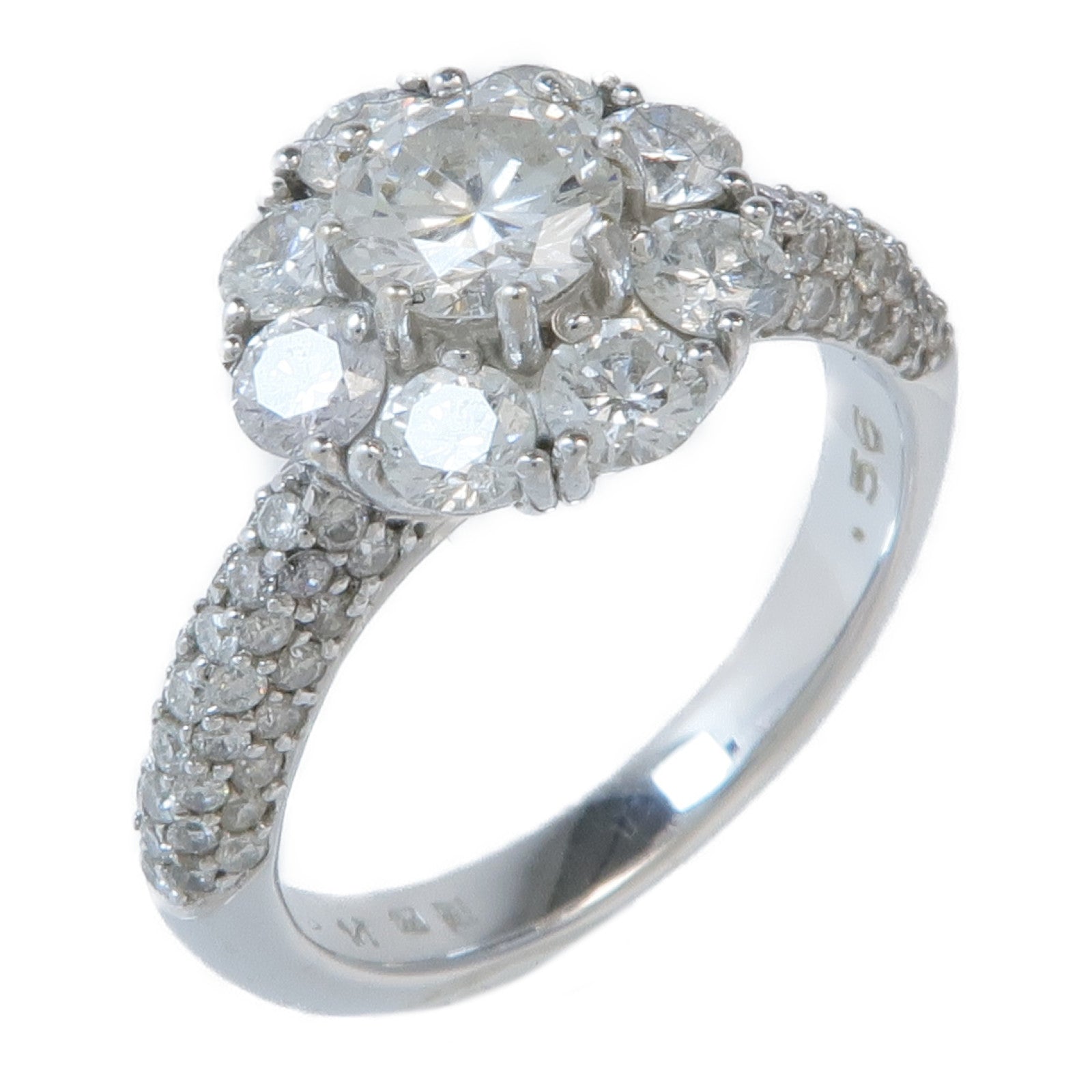 JEWELRY 【激減優惠】18K白金Diamond Ring鑽石戒指US#6.25