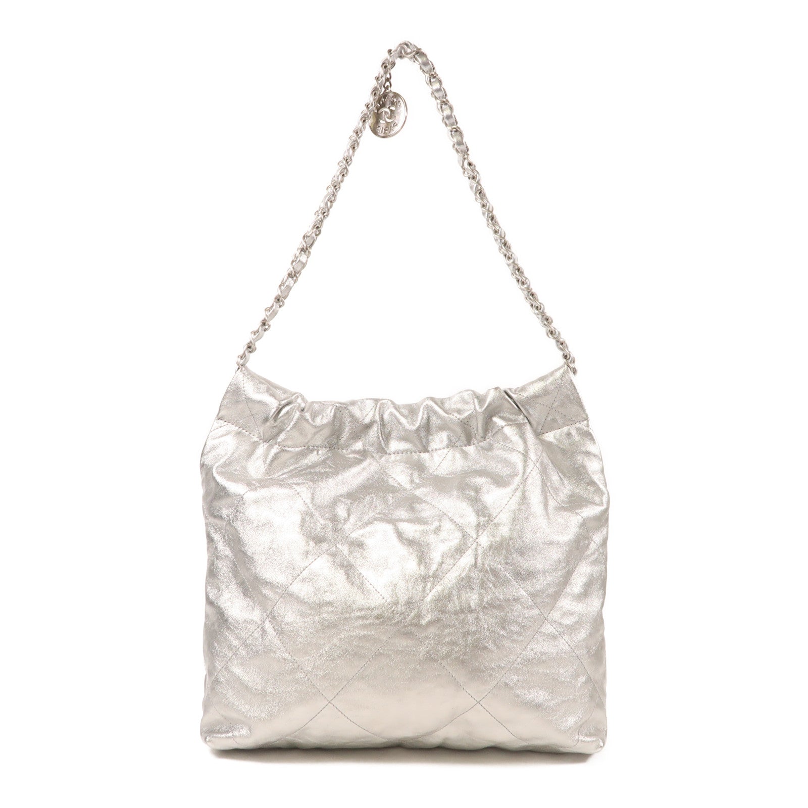 CHANEL 牛皮皮革Chanel 22 Small銀扣鏈帶肩背袋