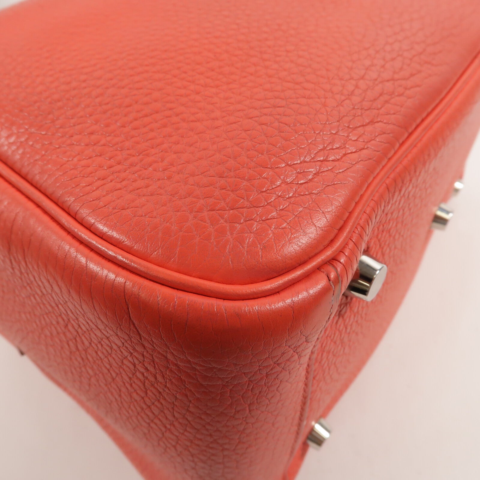 HERMES Clemence皮革Lindy26手挽肩背兩用袋Rose Jaipur