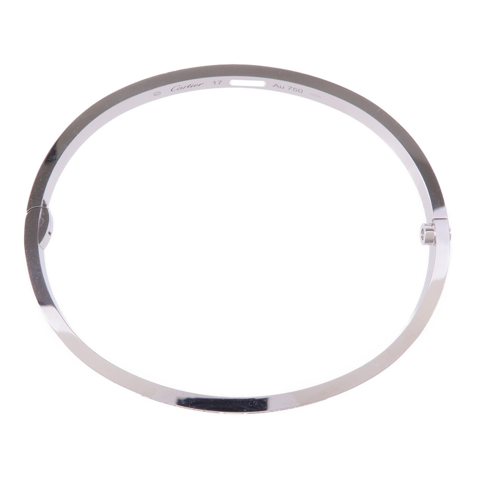 CARTIER 18K白金Love Blaceret SM Diamond鑽石手鐲Cartier#17