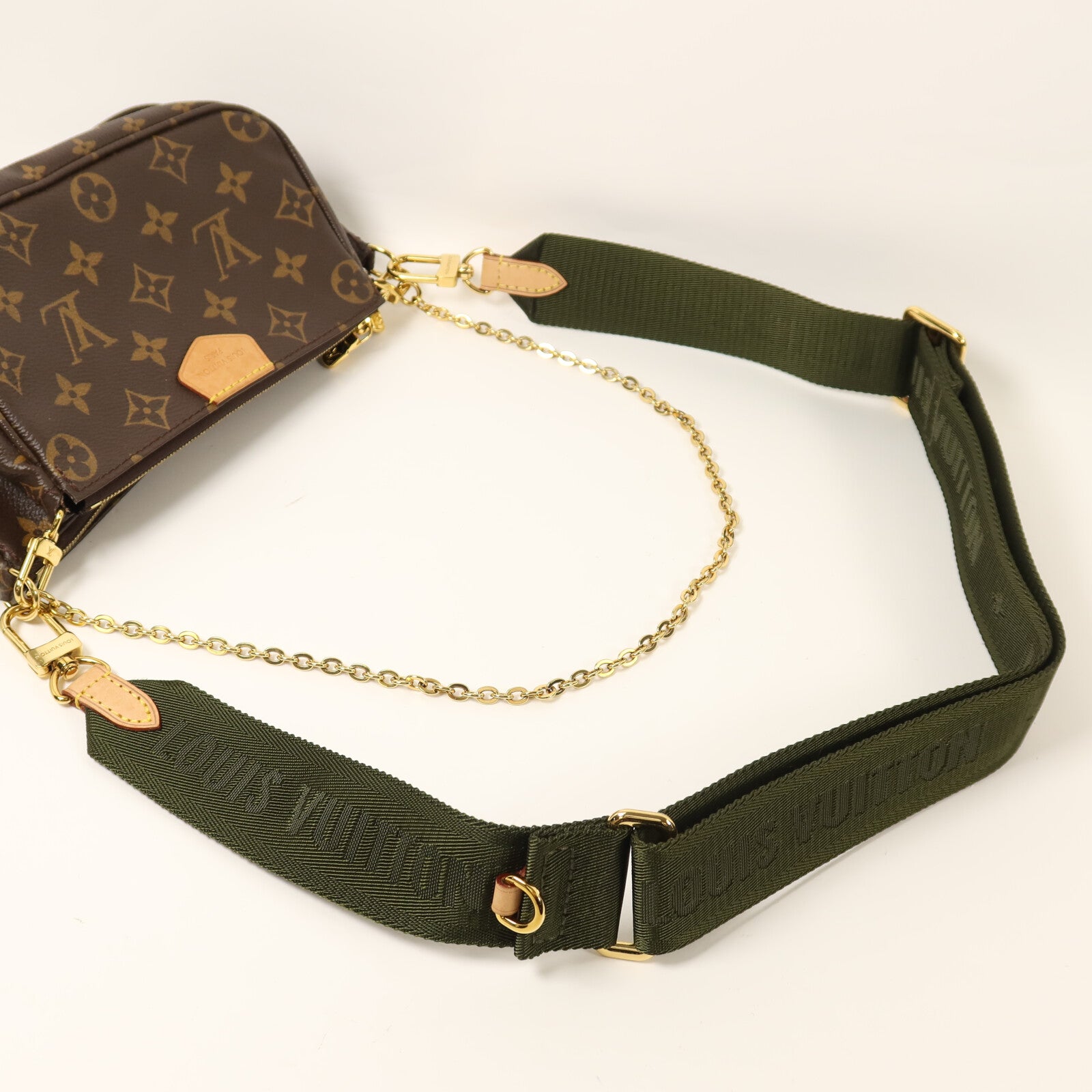 LOUIS VUITTON Monogram Multi Pochette Accessoires金扣鏈帶肩背袋