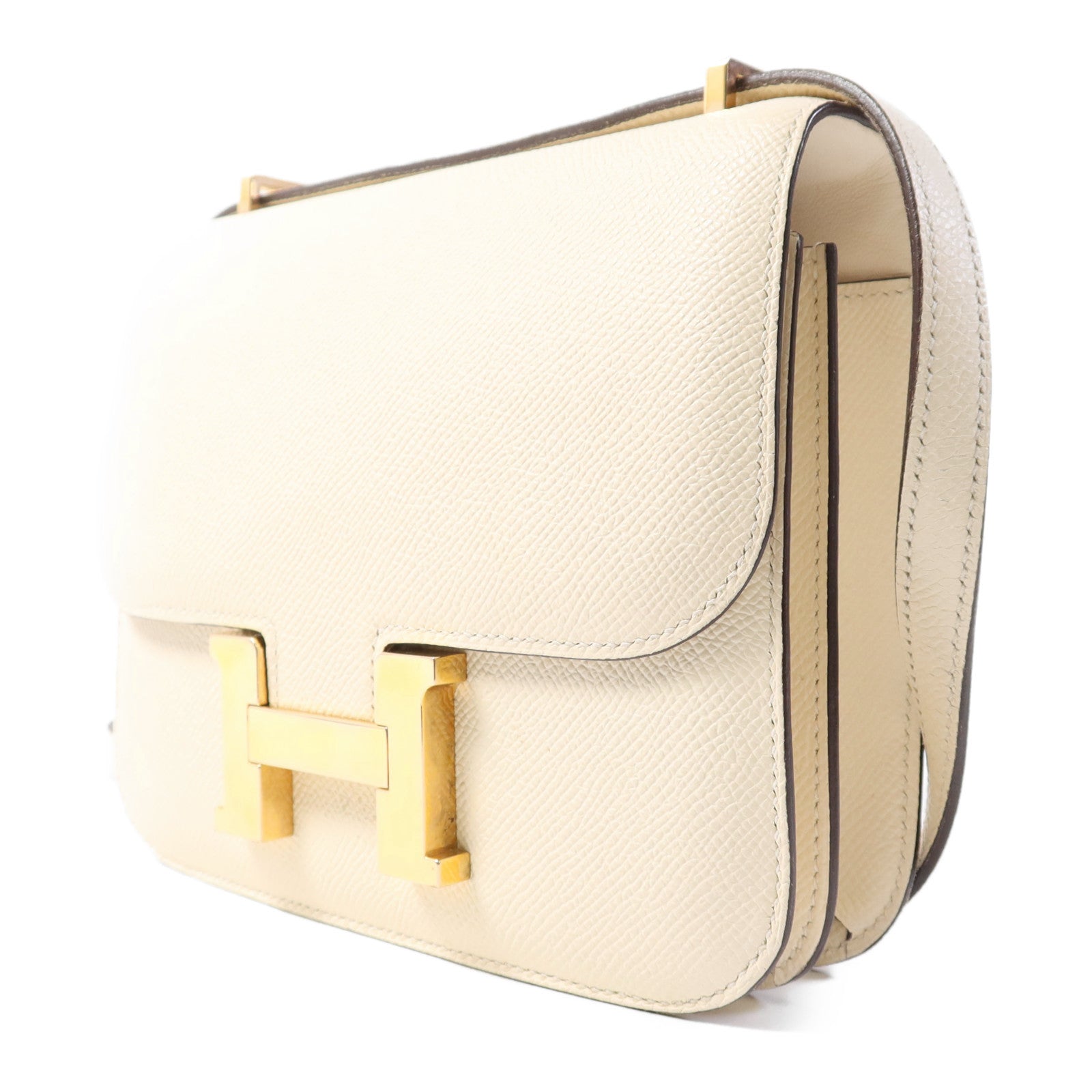 HERMES Epsom皮革Constance Mini金扣肩背袋Nata
