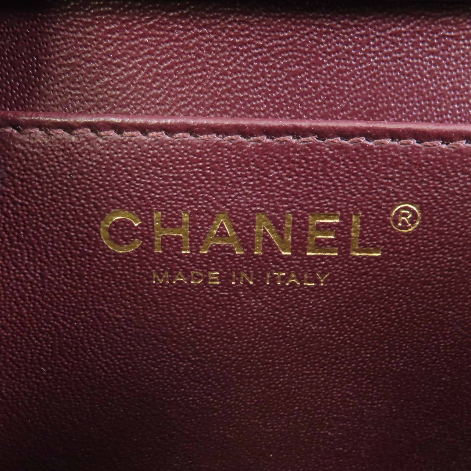 CHANEL 菱格牛皮皮革Chain Shoulder金扣鏈帶肩背袋深綠色