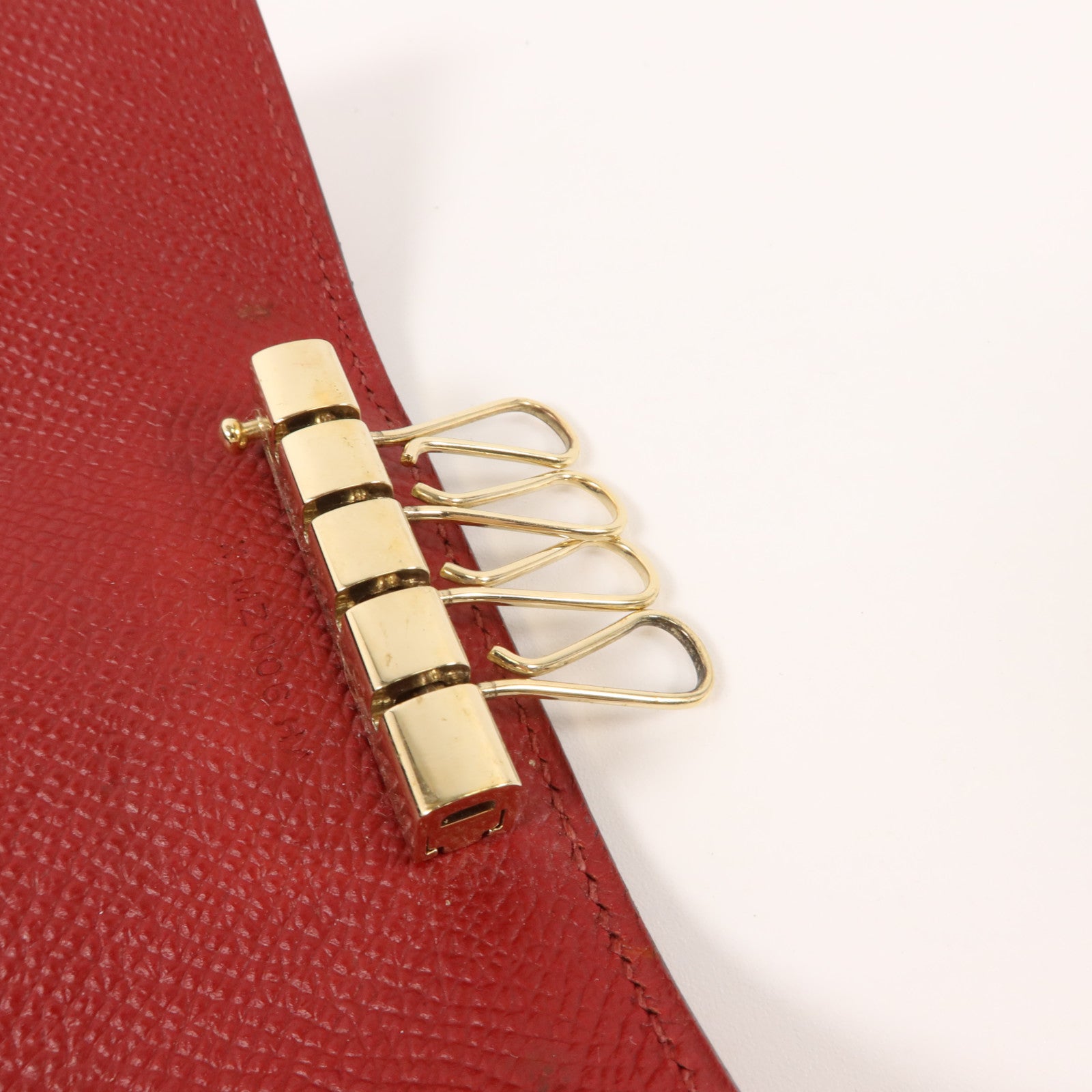 HERMES Epsom皮革Bearn Key Case鎖匙包Rouge H