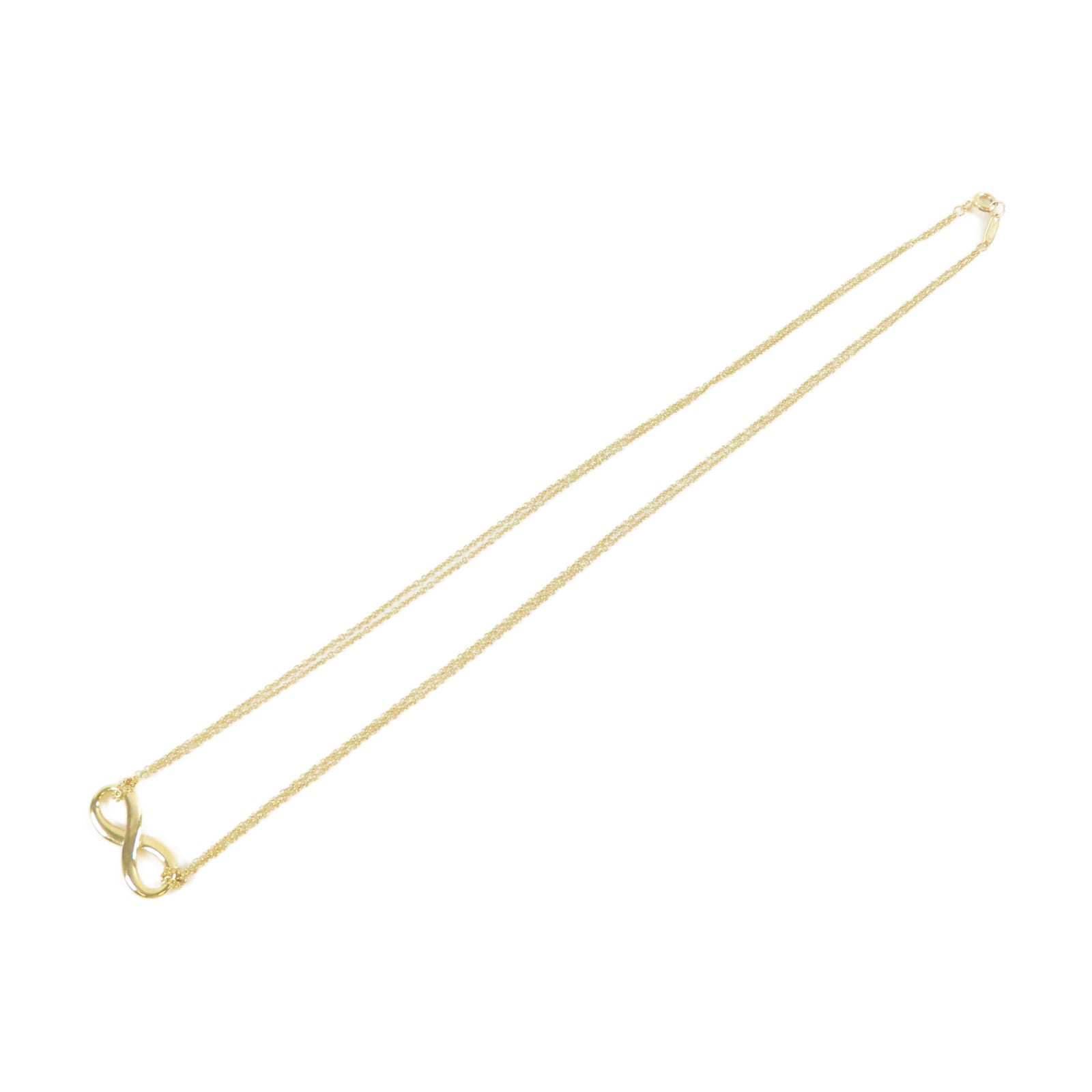 TIFFANY＆CO 18K黃金Infinity Cross項鍊 金色
