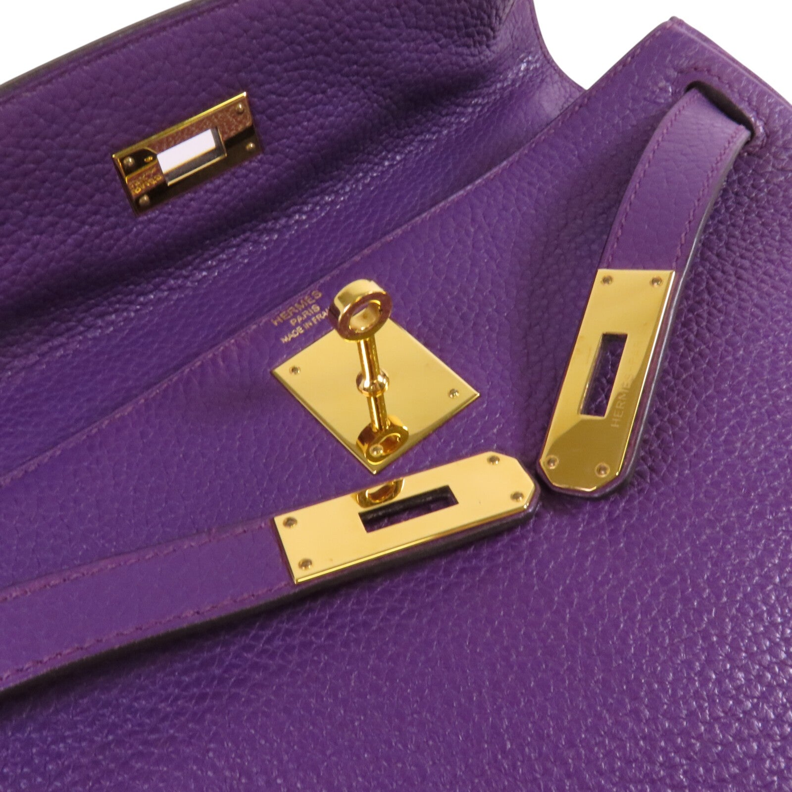 HERMES Togo皮革Kelly 28金扣手挽肩背兩用袋