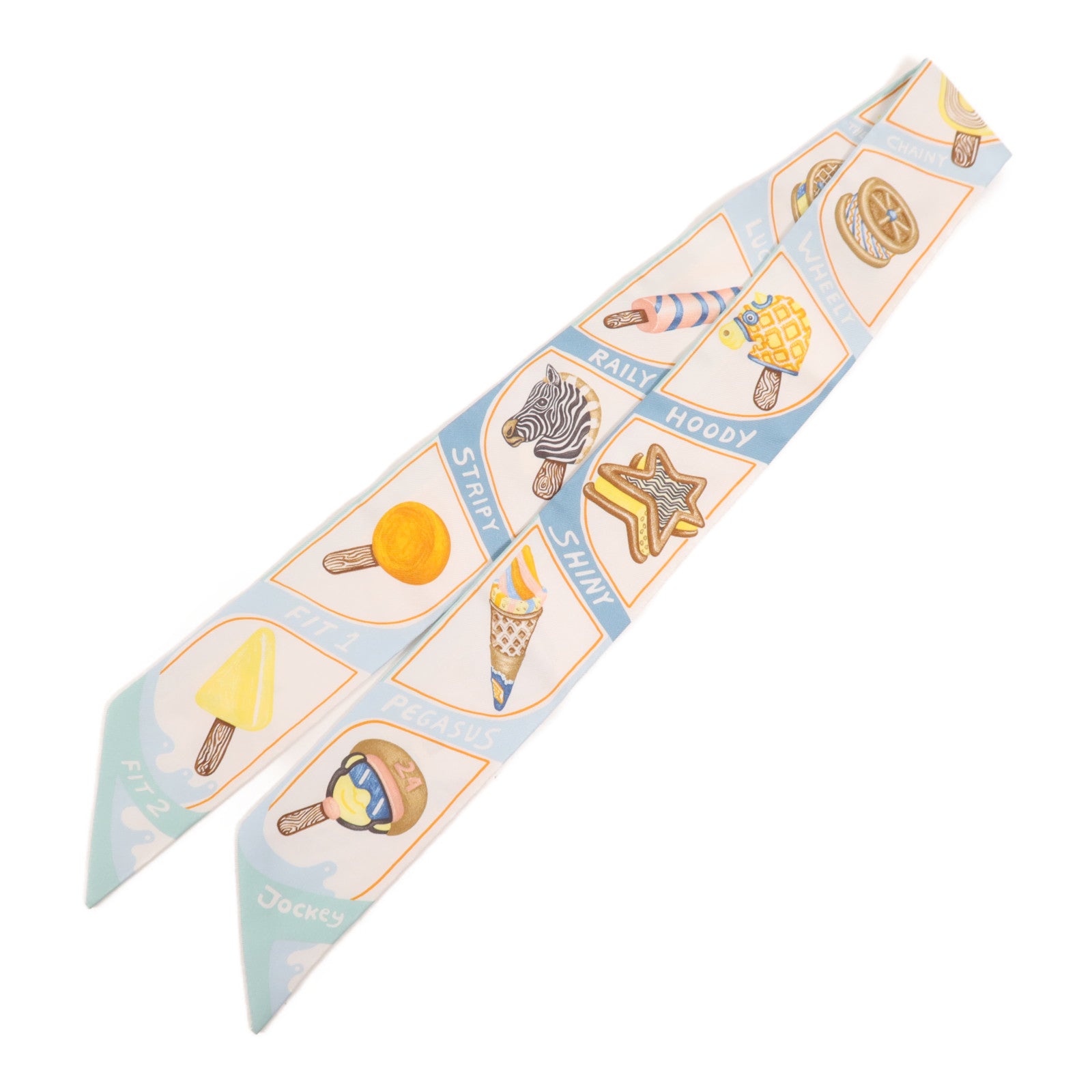 HERMES 絲質Twilly絲巾