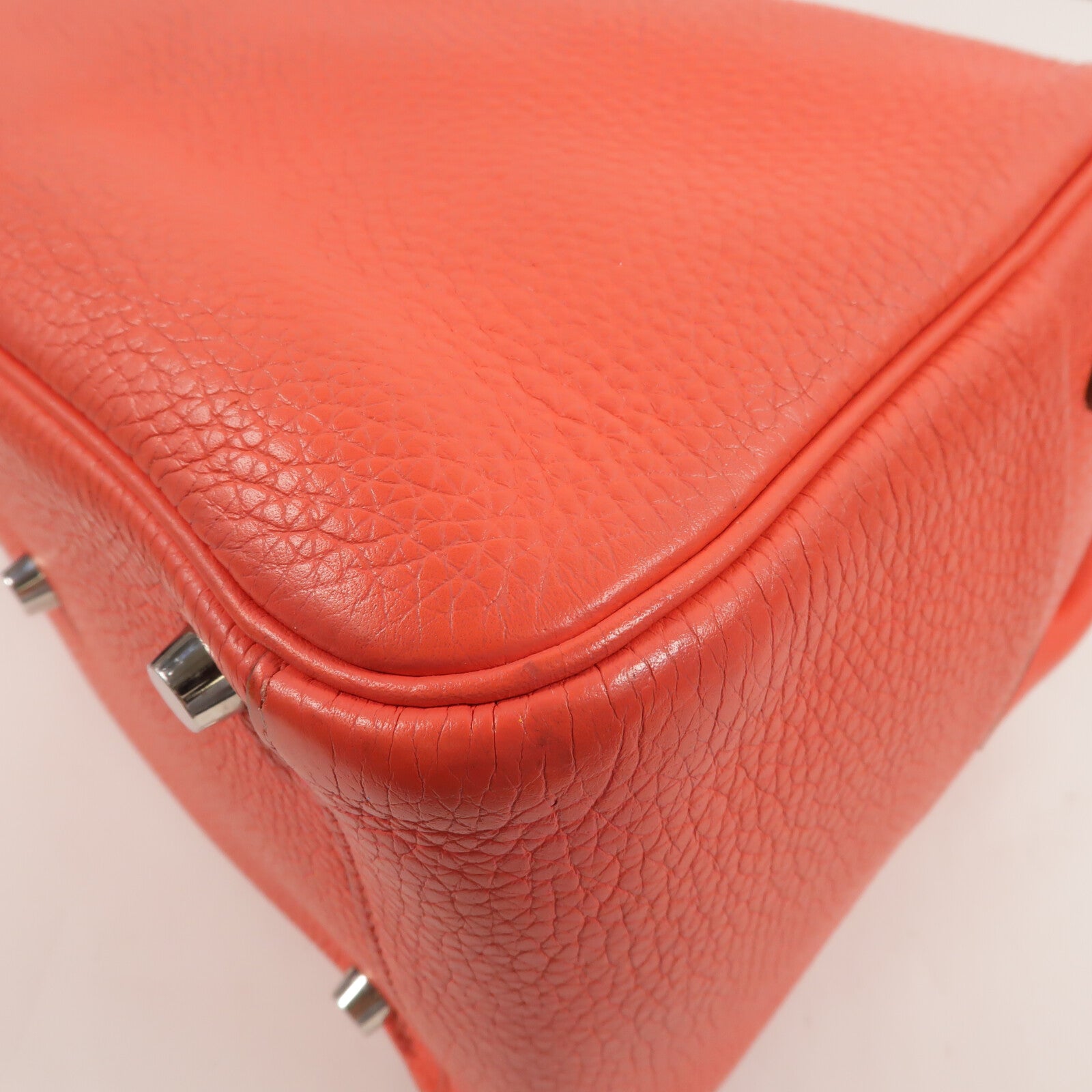HERMES Clemence皮革Lindy26手挽肩背兩用袋Rose Jaipur