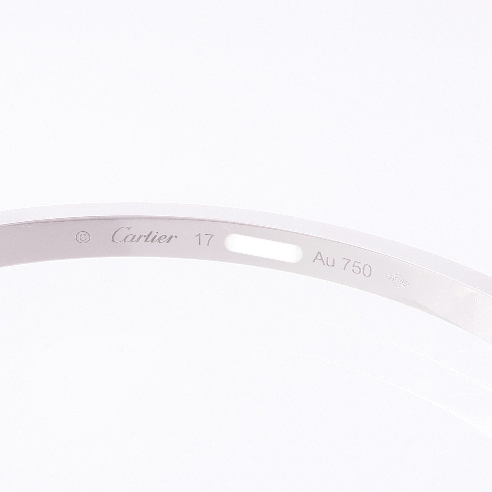 CARTIER 18K白金Love Blaceret SM Diamond鑽石手鐲Cartier#17