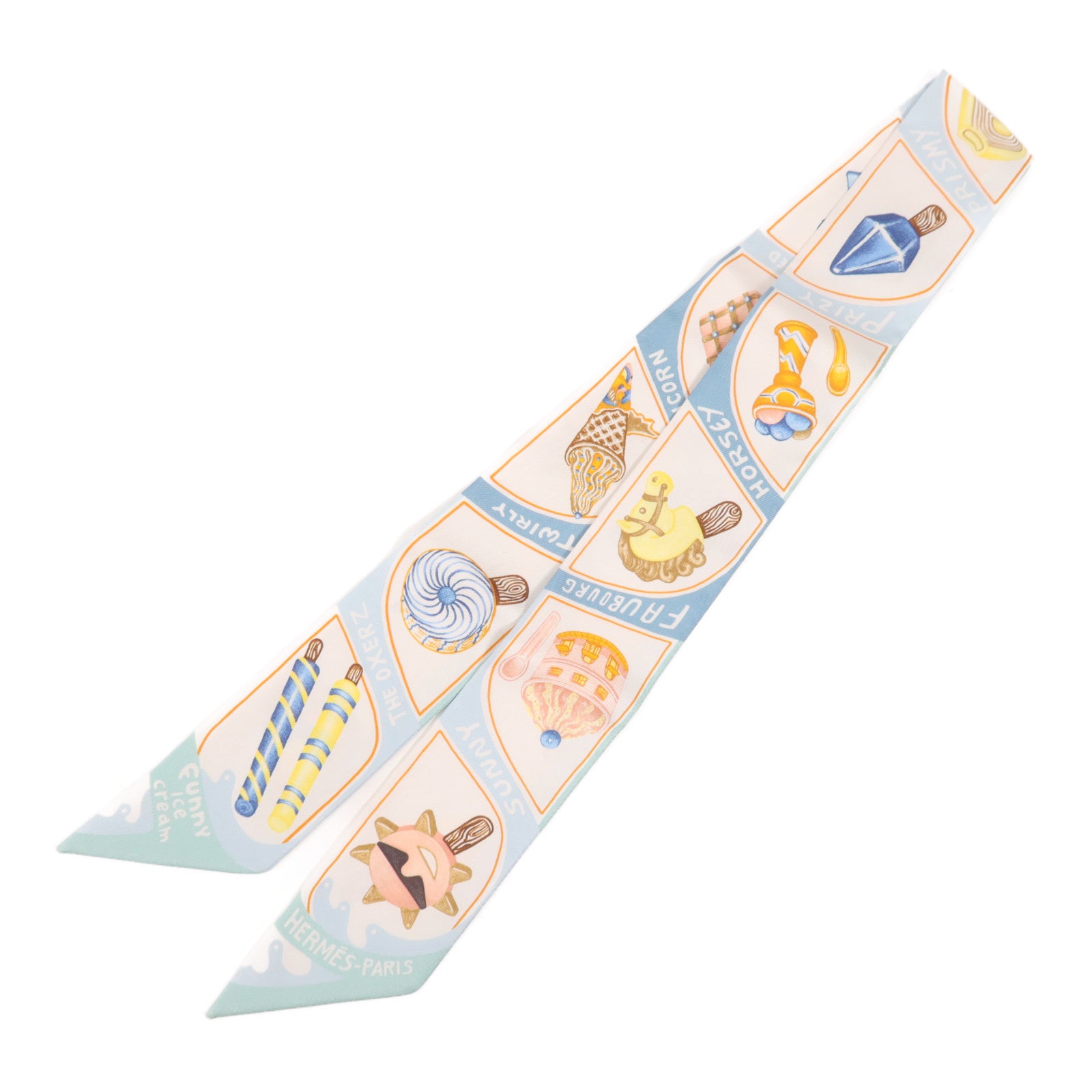 HERMES 絲質Twilly絲巾