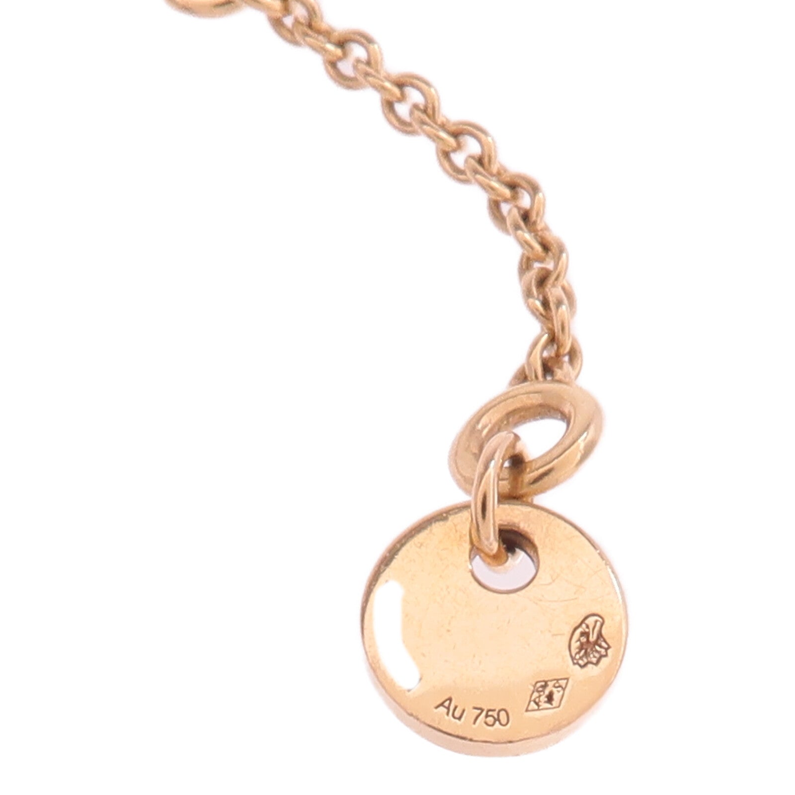 HERMES 18K玫瑰金Constance Necklace黑玉項鍊