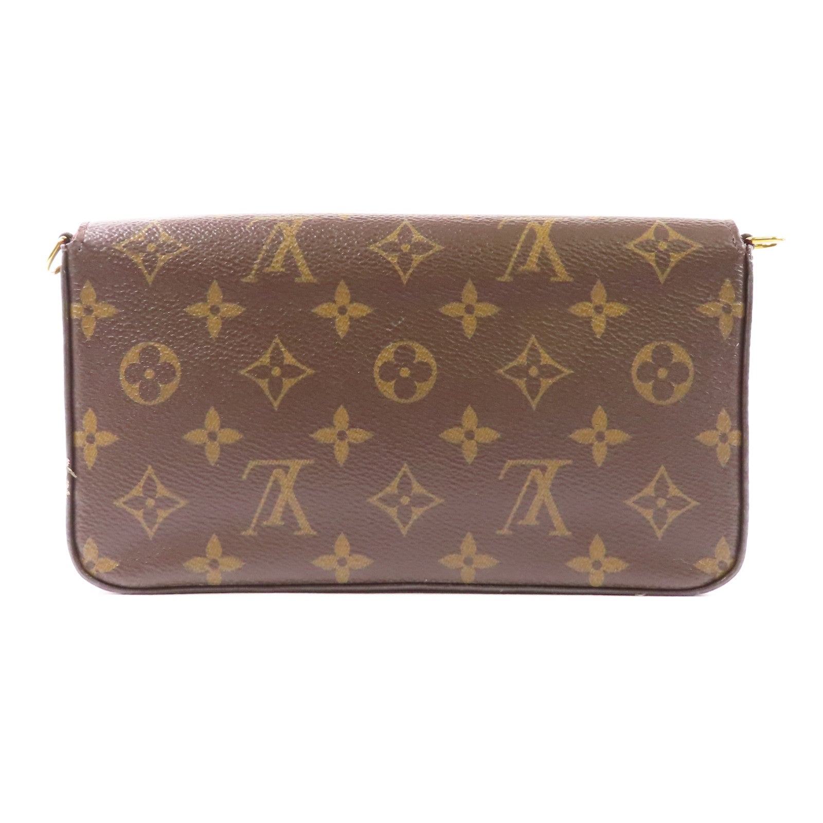 LOUIS VUITTON LV GHW Pochette Felicie Chain Shoulder Bag M61276 Monogram Brown