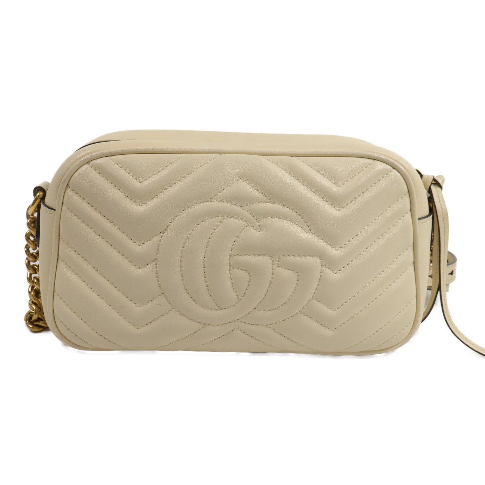 GUCCI 牛皮皮革GG Marmont Camera Bag鏈帶肩背袋