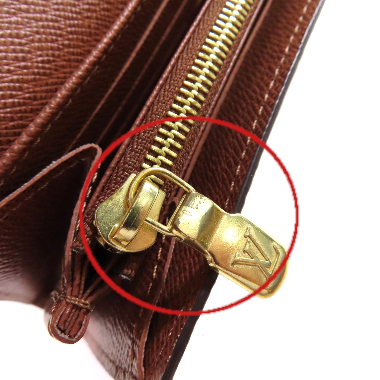 LOUIS VUITTON Monogram Sarah Long Wallet金扣長錢包啡色