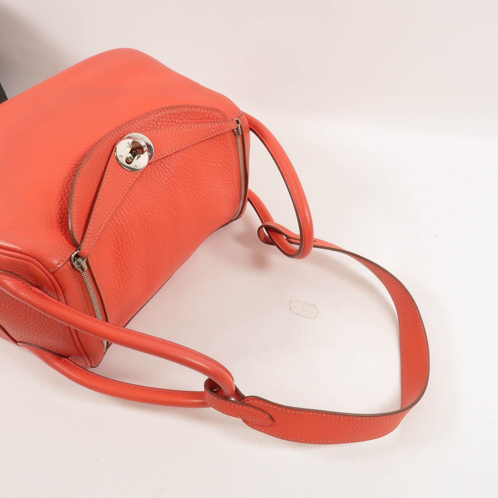 HERMES Clemence皮革Lindy26手挽肩背兩用袋Rose Jaipur
