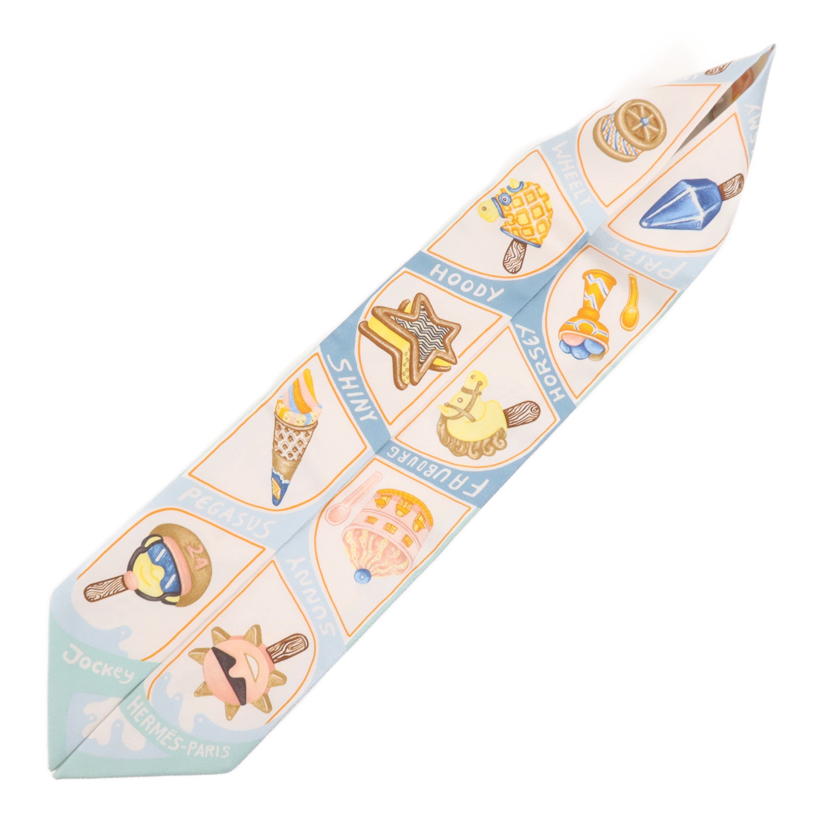 HERMES 絲質Twilly絲巾