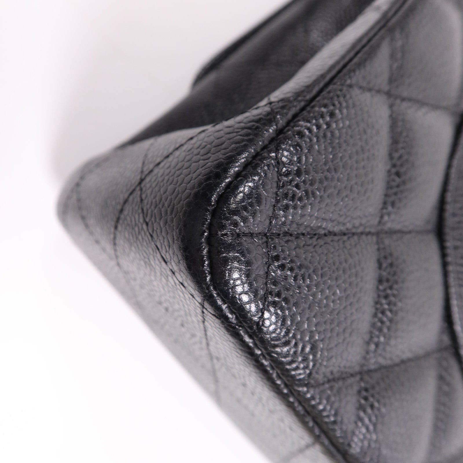 CHANEL 牛皮皮革Large Classic金扣鏈帶肩背袋