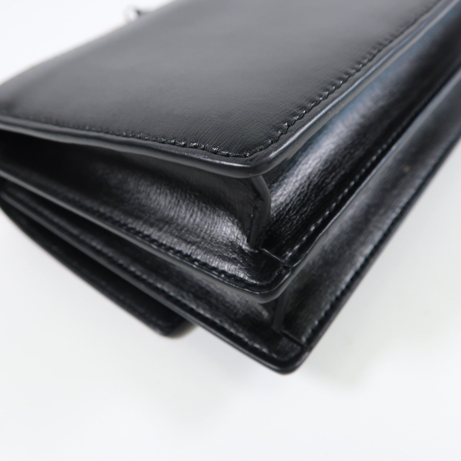 SAINT LAURENT 牛皮皮革Sunset Medium銀扣肩背袋
