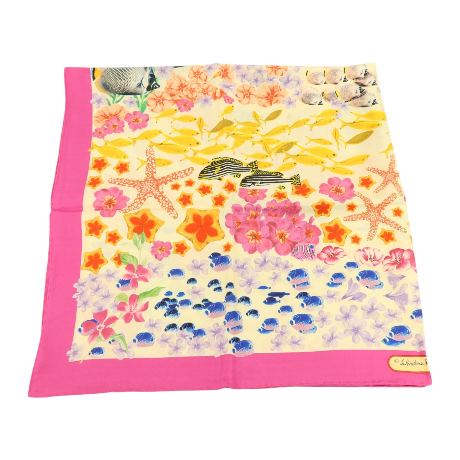 Salvatore Ferragamo 絲質Scarf 87x87cm絲巾