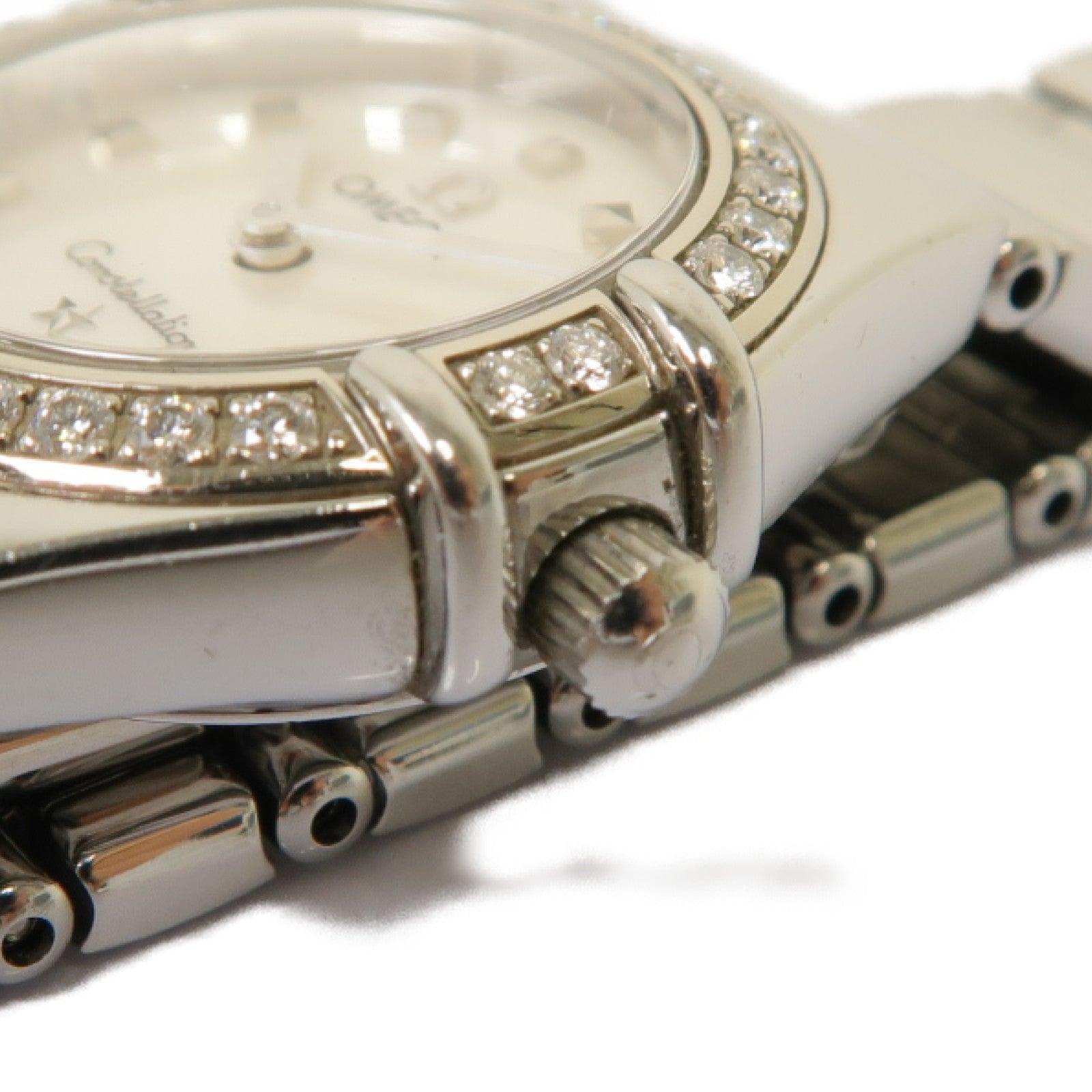 OMEGA Constellation Mini不鏽鋼手錶石英機芯白色